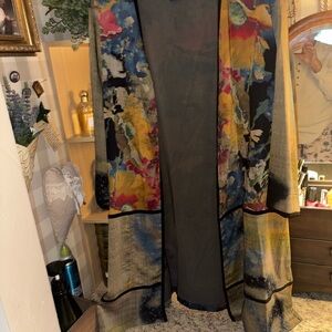 John Mark Multicolor Abstract Kimono
